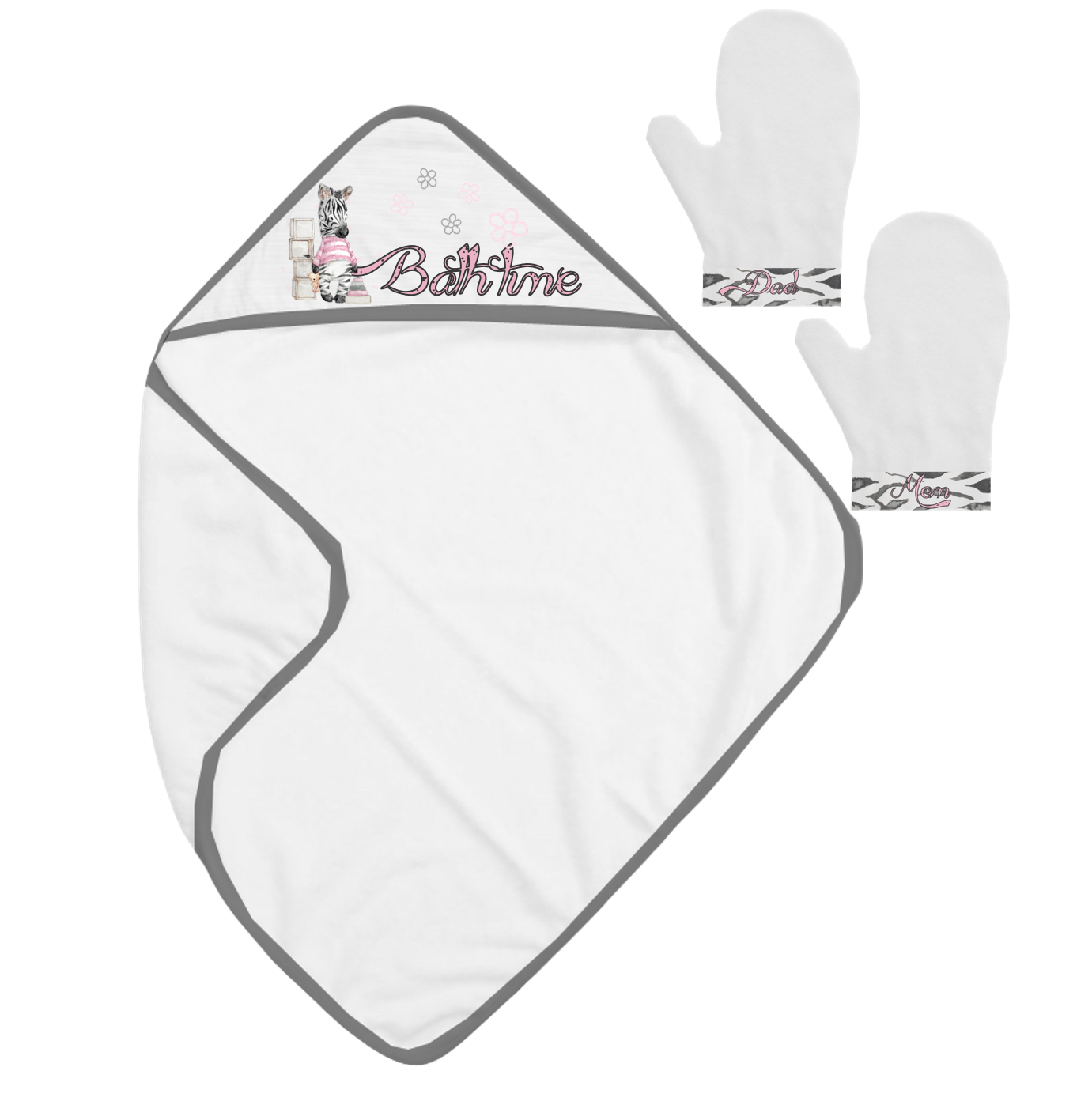 Baby shower full gift set | Pink Zebra - Image 4