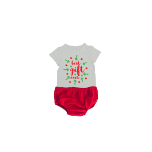 Christmas outfit | Red nappy cover | White & Red | Best Gift Ever