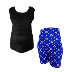 Maternity & Breastfeeding |  Up to 6XL | Hospital Pyjamas Combo | 2 Pack | Black & Blue