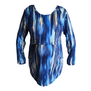 Maternity & Breastfeeding T-Shirt | Long sleeve | Navy Stripes