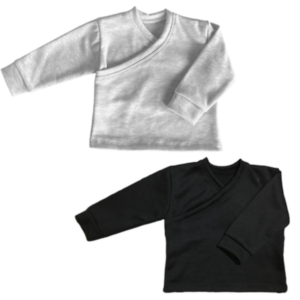 Easy over cotton mix and match long sleeve shirt | Grey | Black