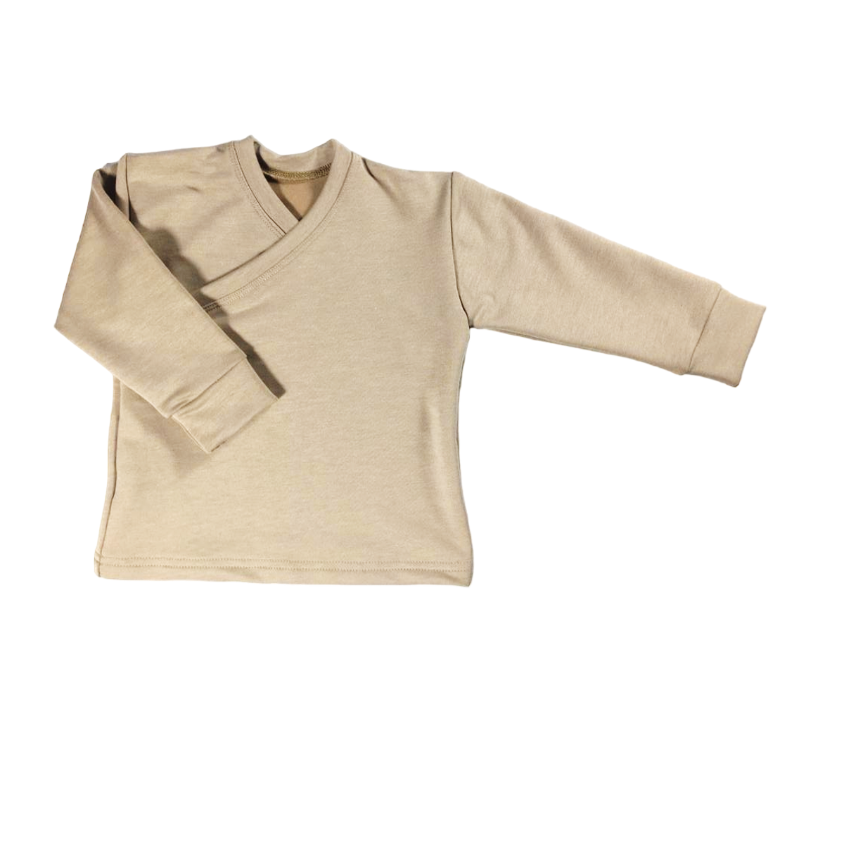 Easy over cotton long sleeve shirt and balloon pants | Stone - Image 2