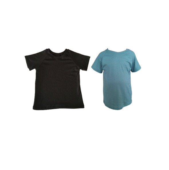 Kids | Soft & Comfy | Day & Night Play Combo | T-Shirt & Shorts Black & Sage Green - Image 2