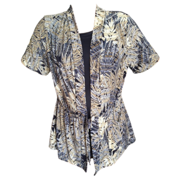 Maternity Nursing Cardigan FDY | Short sleeve | Extra length | Gold and Navy