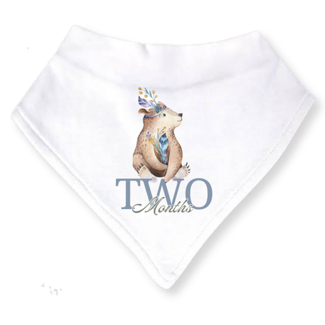 Baby 3 Month Milestone Bib Set | Gender Neutral Boho Wild One 1 | 3m | English - Image 3