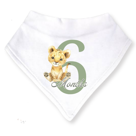 Baby 3 Month Milestone Bib Set | Gender Neutral Wild One | 6m | English - Image 4