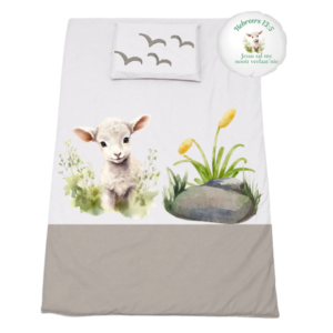 Baby Bedding Set | Duvet, Pillow & Scatter | 660x940mm | Hebreers 13:5