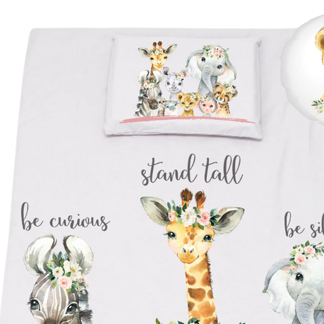 Cot Duvet Cover Set & Waterproof Fitted Sheet | Girls Wild One - Image 3
