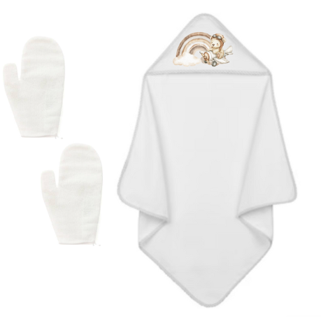 Baby | Baby Shower Full Gift Set | Burp cloths Hooded Towel Sleeping bag | Teddy Land - Image 2