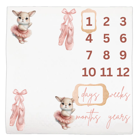 Baby Milestone Blanket Soft Memory Blanket | It's a girl thing
