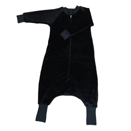 Baby | Toddler | Onesie | Sleeping Bag with Mittens | Mongolian Fleece | Black