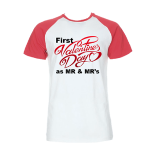 First Valentine's Day As Mr & Mr's | Mens Red & White Printed Shirt