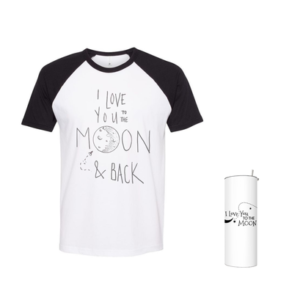 Valentines' Matching Ladies T-shirt & Tumbler|I Love You to The Moon & Back