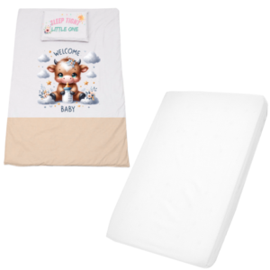 Duvet Cover Set & Waterproof Fitted Sheet | Highland Cow Girl