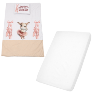 Cot Duvet Cover Set & Waterproof Fitted Sheet |It's a girl thing