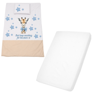 Cot Duvet Cover Set & Waterproof Fitted Sheet | Keep reaching