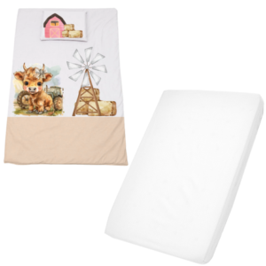 Cot Duvet Cover Set & Waterproof Fitted Sheet |Plaas Nooi