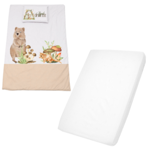 Cot Duvet Cover Set & Waterproof Fitted Sheet | Apple of my eye