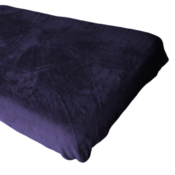 Baby Cot Fitted Sheet & Pillowcase Set – Warm Soft Fleece Bedding | Navy Blue - Image 3
