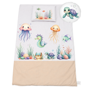 Cot Bedding Set | Duvet, Pillow & Scatter | Coral Reef