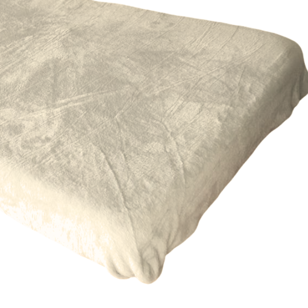 Baby Cot Fitted Sheet & Pillowcase Set – Warm Soft Fleece Bedding | Cream - Image 5