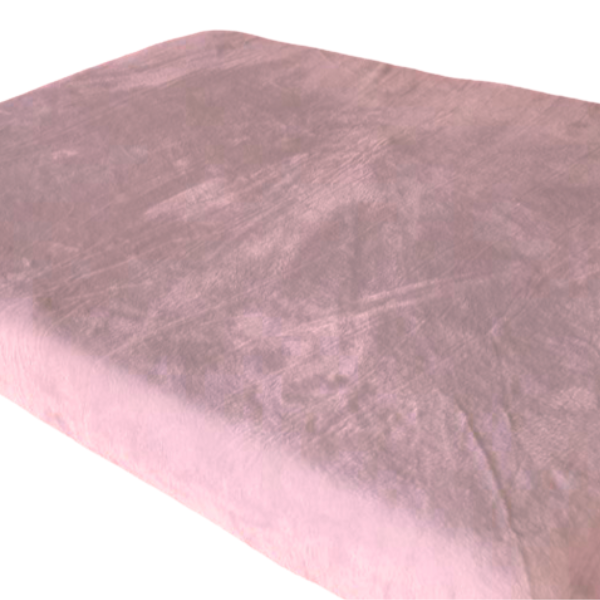 Baby Cot Fitted Sheet & Pillowcase Set – Warm Soft Fleece Bedding | Dusty Pink - Image 3