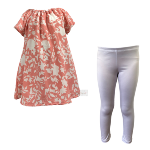 Baby|Toddler|Kids|Gathered Peasant Neck-Top&Capri Legging | Pink Floral