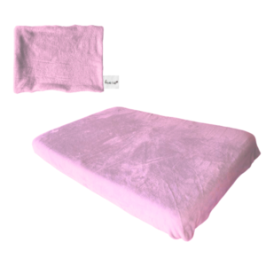 Baby Cot Fitted Sheet & Pillowcase Set – Warm Soft Fleece Bedding | Baby Pink