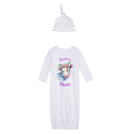 New Born | Sleeping Bag, Swaddle, Hat&Birth Announc | Hello World | Boere Meisie - Image 4