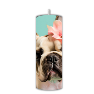 15/20 oz Skinny Tumbler with Straw and Lid - Double Wall | Frenchie Teal