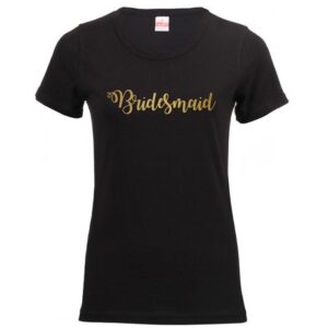 Bridesmaid Shirt | Gold Bridesmaid Print Wedding T-Shirt