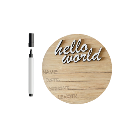 New Born | Sleeping Bag,Swaddle,Hat&Birth Announc | Hello World | Mamma se skapie - Image 2