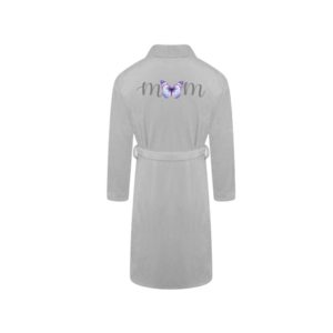 Mom Printed Fleece Gown | Purple Butterfly