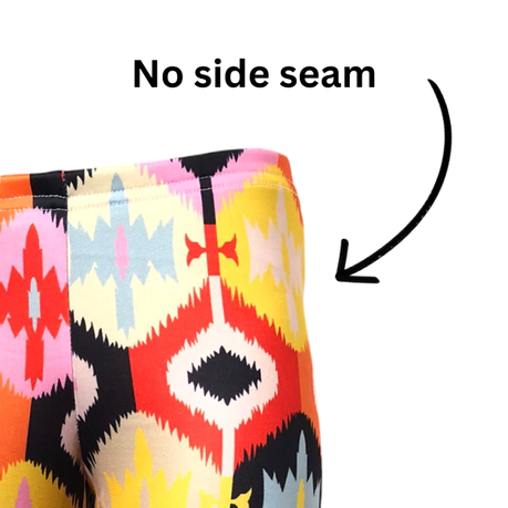 Baby | Toddler | Kids | Full-Length Leggings | Pink Ikat & Black - Image 4
