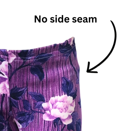 Baby | Toddler | Kids | Full-Length Leggings | Purple Floral & White - Image 4