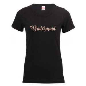 Bridesmaid Shirt | Rose Gold Printed Bridesmaid T-Shirt