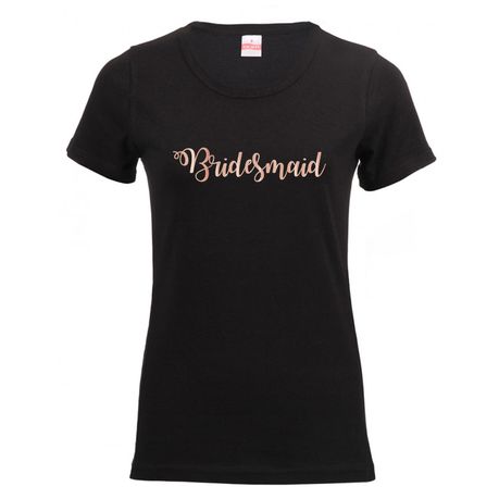 Bridesmaid Shirt | Rose Gold Printed Bridesmaid T-Shirt