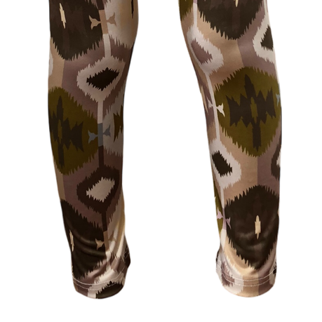 Baby | Toddler | Kids | Full-Length Leggings | Stone Ikat & Black - Image 2