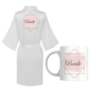 Wedding Bride Printed Summer Gown with Mug | Pink Bride
