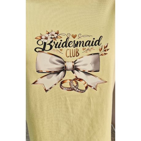 Bridesmaid | Woman Short sleeve T-Shirt with Bridesmaid club design - Image 4