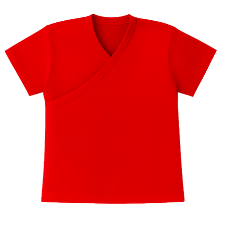 Baby | Toddler | Easy Over Summer Shirt and Harem Nappy Cover | Red - Image 4