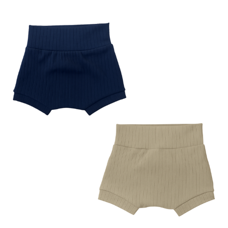 Baby | Toddler | Easy Over Summer Shirt and Harem Nappy Cover | Navy | Brown - Image 4