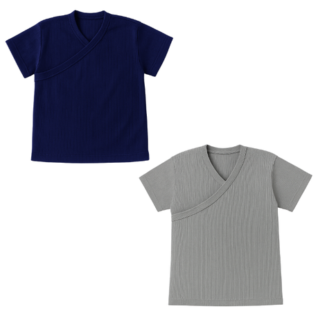 Baby | Toddler | Easy Over Summer Shirt and Harem Nappy Cover | Navy | Grey - Image 5