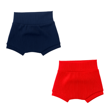 Baby | Toddler | Easy Over Summer Shirt and Harem Nappy Cover | Navy | Red - Image 5