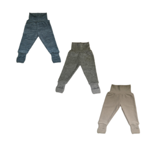 Baby | Toddler | Kids | Pants -3 Pack Fold Over Cuffs | Melange Blue, Grey & Cream Winter Knit