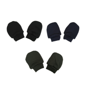 Baby Mittens Winter | Dty | 3 Pack | Black, Navy & Olive