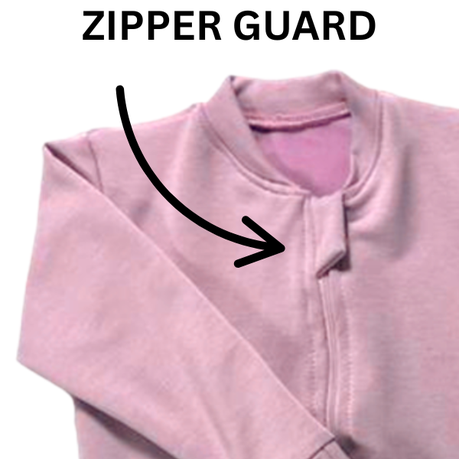 Easy Over Zip Baby grow | With Fold over Mittens | Dusty Pink - Image 6