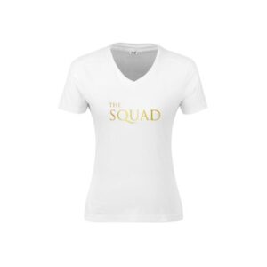 Bridesmaid Shirt | The Squad Bridesmaids Cotton Tee Shirt | White & Gold