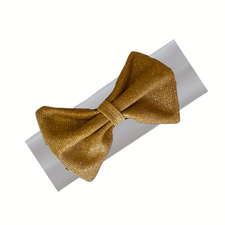 Baby | Glitter Romper One-Piece & Matching Headband | White and Gold - Image 5