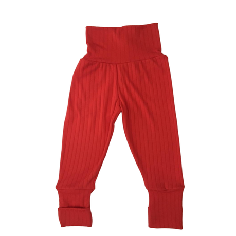 Baby | Toddler | Kids | Pants -3 Pack Fold Over Cuffs | Botanic Green, Red & Navy - Image 2
